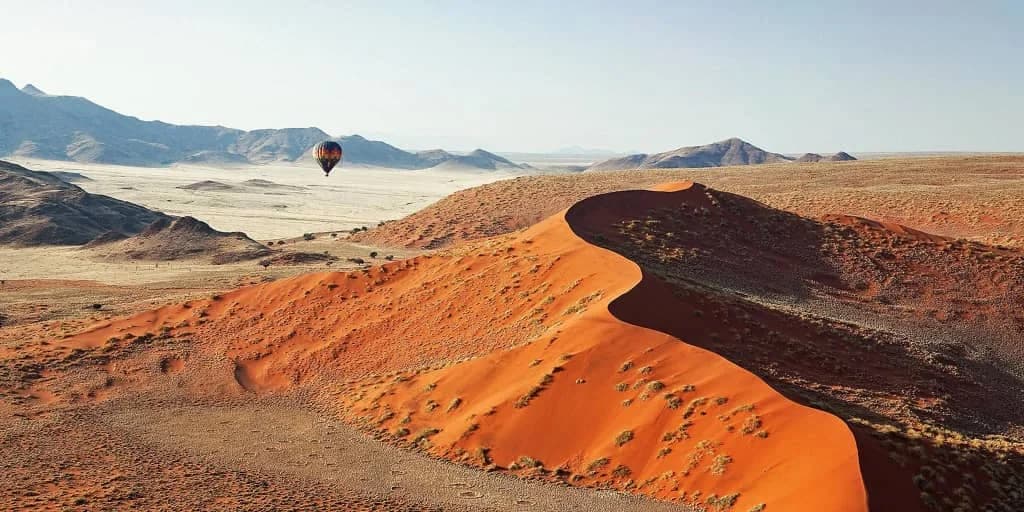 Hot air balloon over the Namib Desert