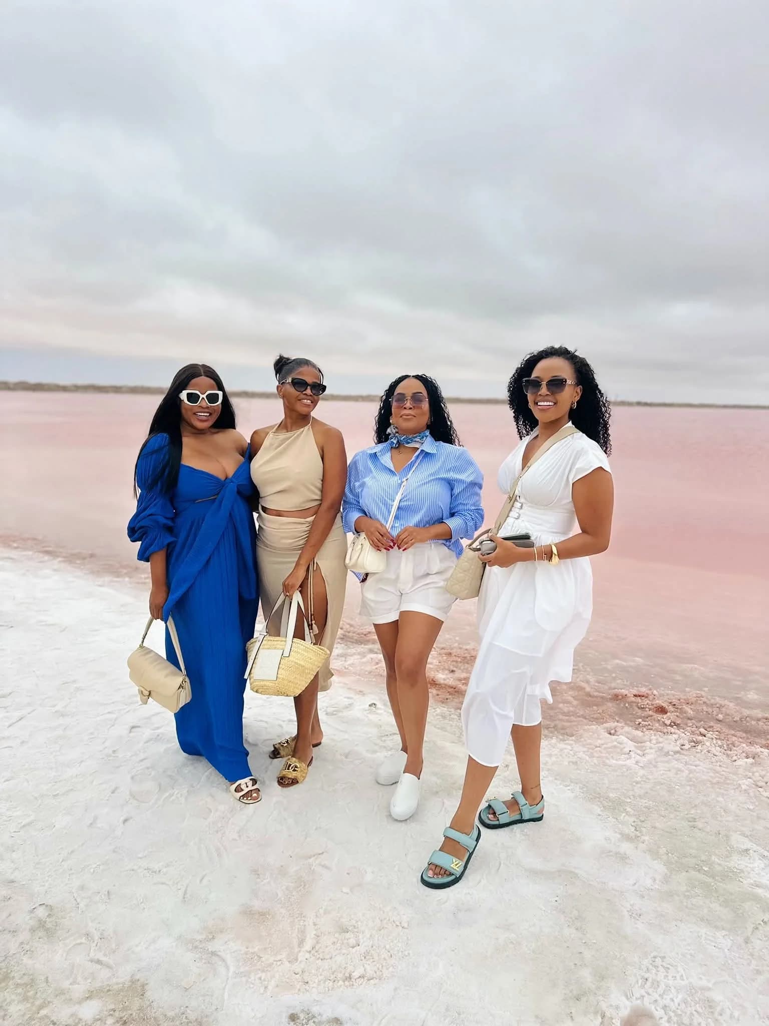 Group of women at the Pink Lake
