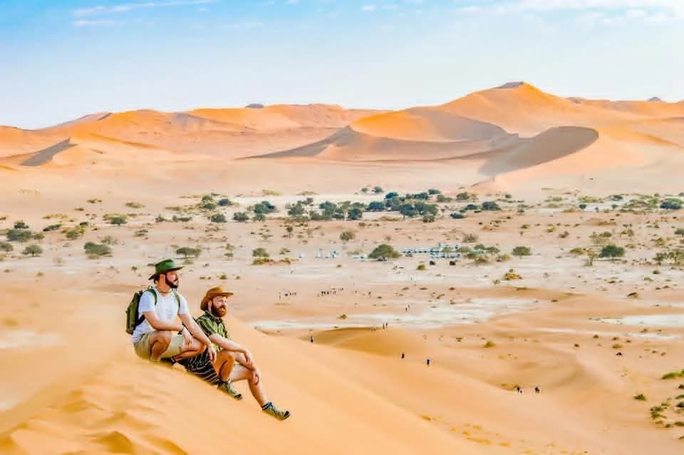 Two men on Sossusvlei dune
