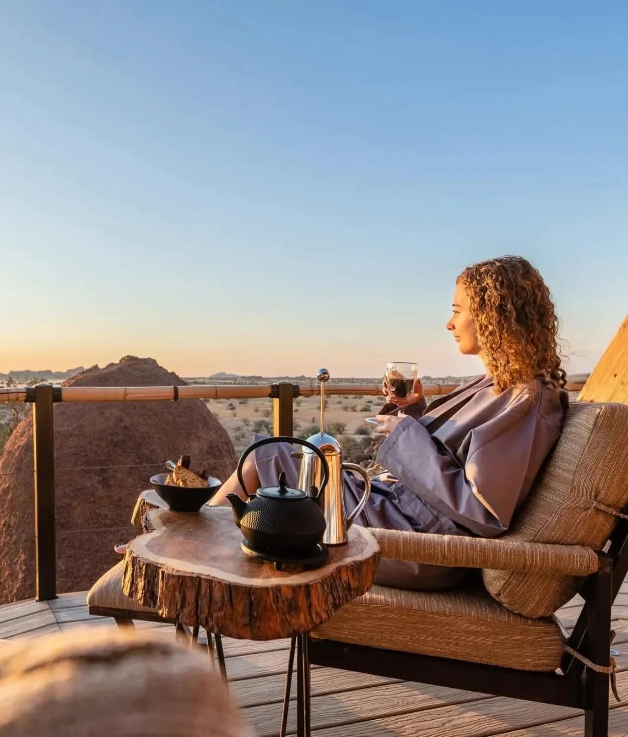 Coffee deck at Spitzkoppe lodge